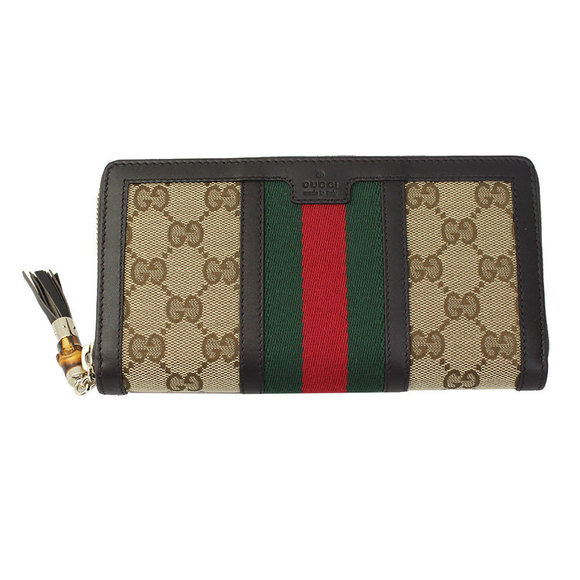 Gucci GG Zip Long Ranja Wallet Tassel FWCZG - Picture 1 of 4